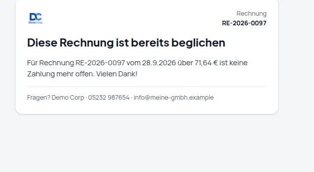 Heute wichtig: Skonto läuft ab, Budget überschritten, Online-Zahlung nicht gebucht (Ansicht 2) – Bildschirm aus der Demo